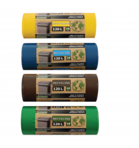 Trash bags for recycling 10 pcs yellow 